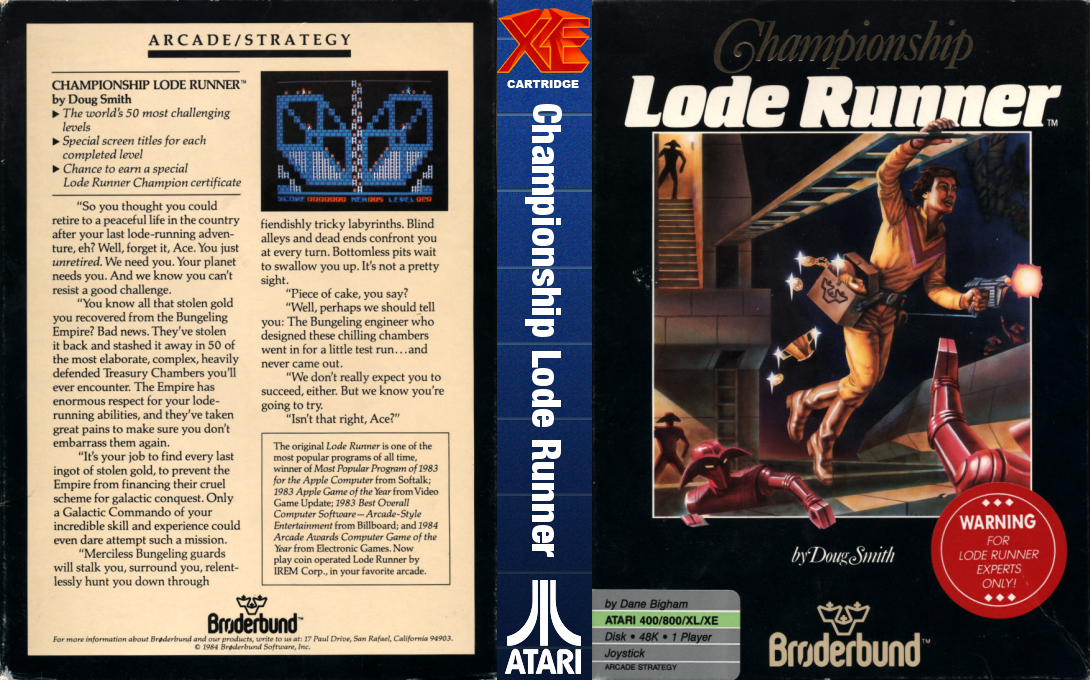 Championship Lode Runner — box-texture (US)