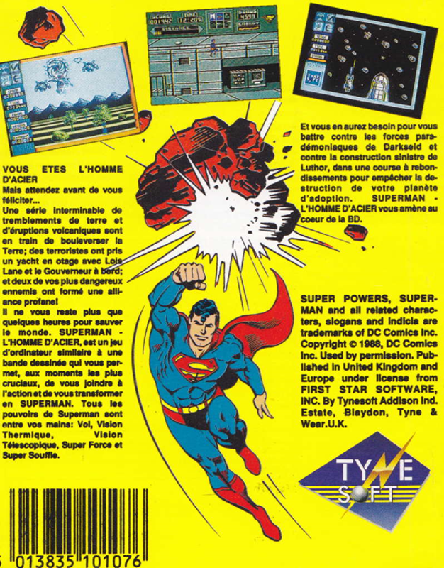 Superman - The Man Of Steel — box-2D-back (FR)