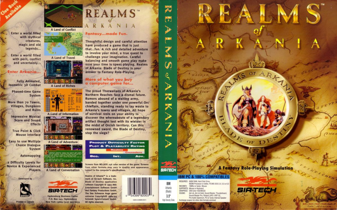 Realms Of Arkania - Blade Of Destiny — box-texture (US)