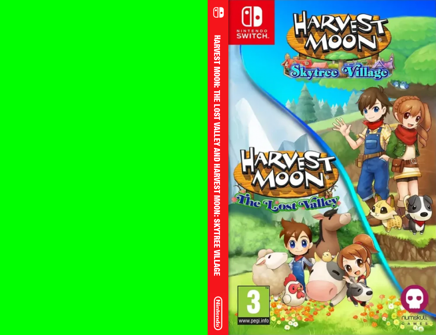 Harvest Moon - The Lost Valley and Harvest Moon - Skytree Village — box-texture (EU)