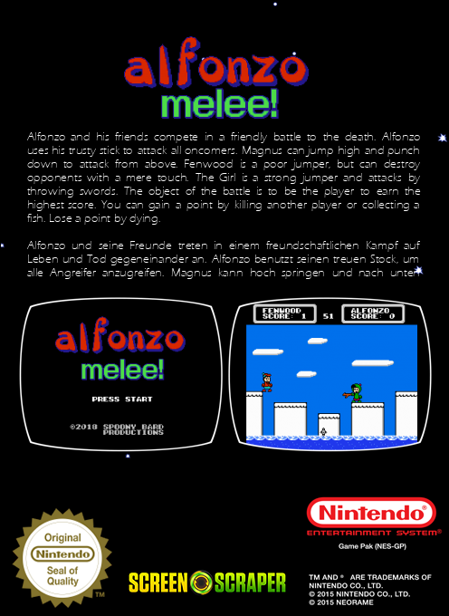Alfonzo Melee! — box-2D-back (SS)
