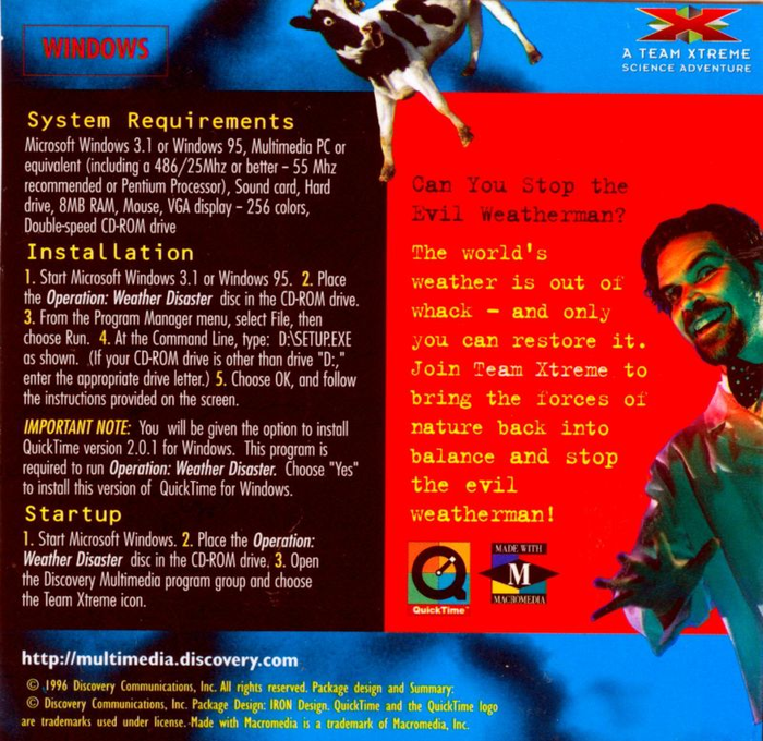 Team Xtreme: Operation Weather Disaster — box-2D-back (CUS)
