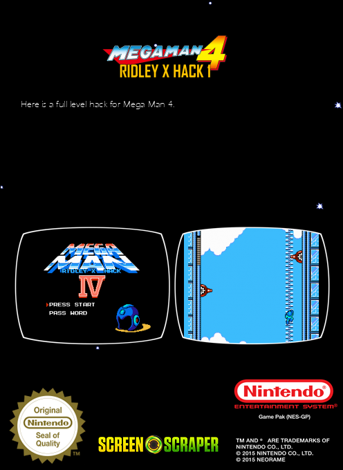 MegaMan IV : Ridley X Hack 1 — box-2D-back (SS)
