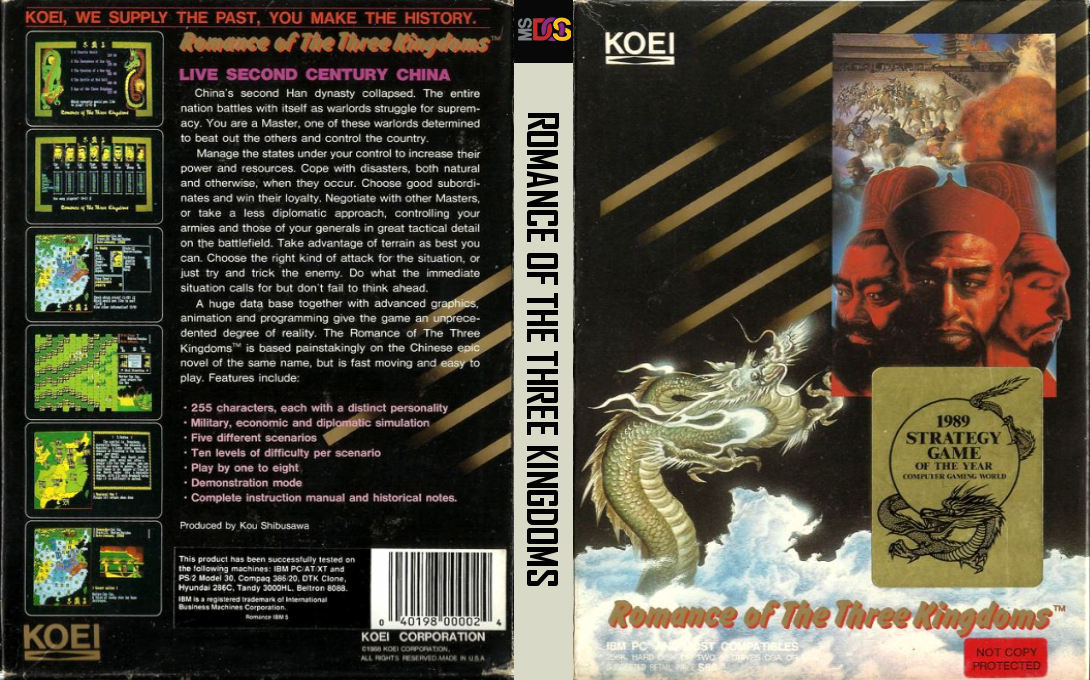 Romance of the Three Kingdoms — box-texture (US)