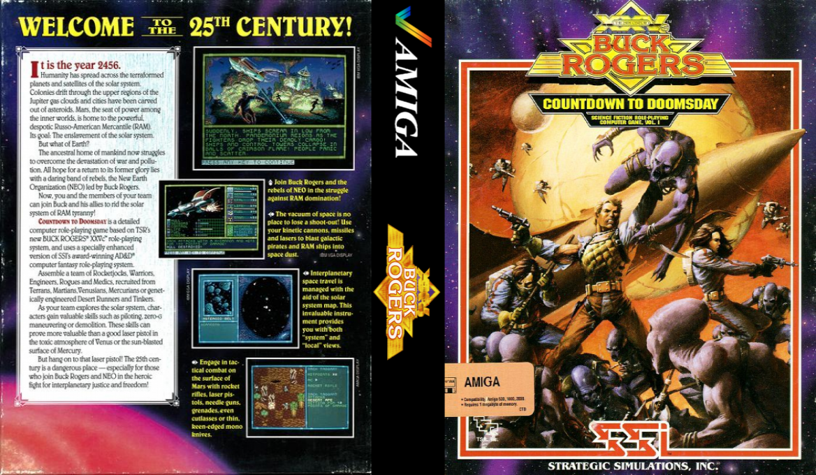 Buck Rogers - Countdown to Doomsday - Science Fiction Role-Playing Computer Game, Vol.I — box-texture (EU)