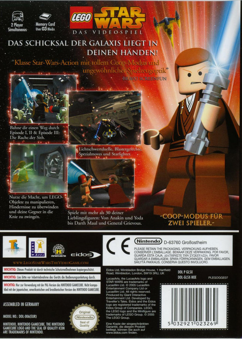 LEGO Star Wars - The Video Game — box-2D-back (DE)