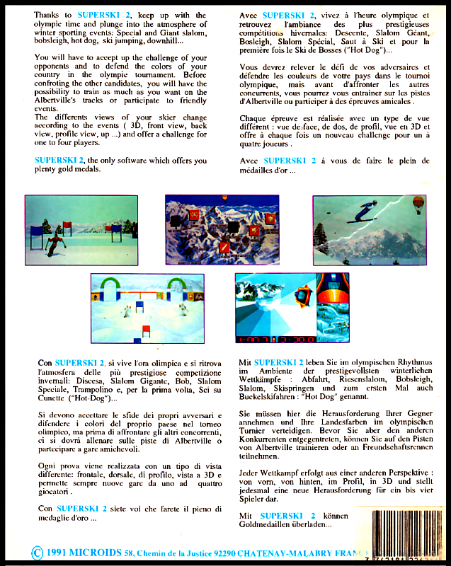 Super Ski 2 — box-2D-back (EU)