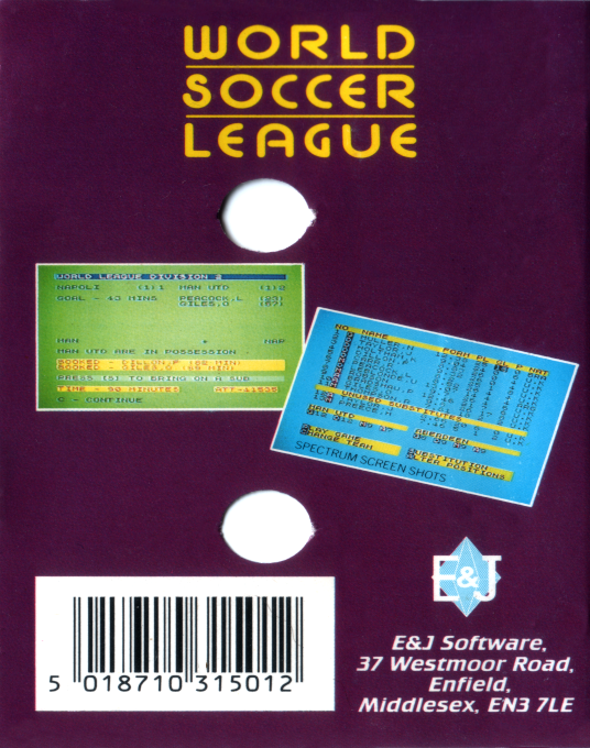 World Soccer League — box-2D-back (EU)