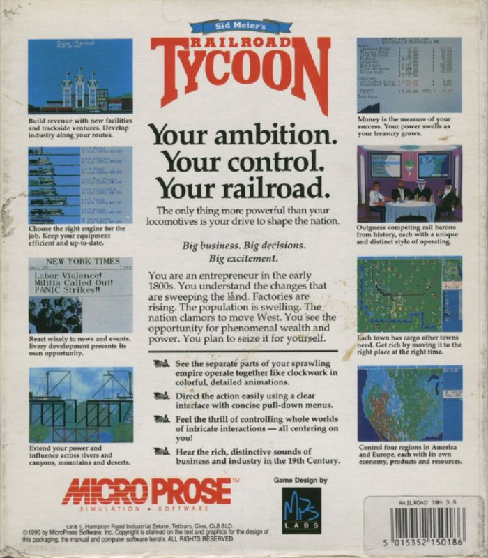 Sid Meier's Railroad Tycoon — box-2D-back (EU)