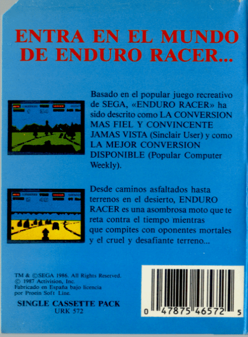 Enduro Racer — box-2D-back (SP)