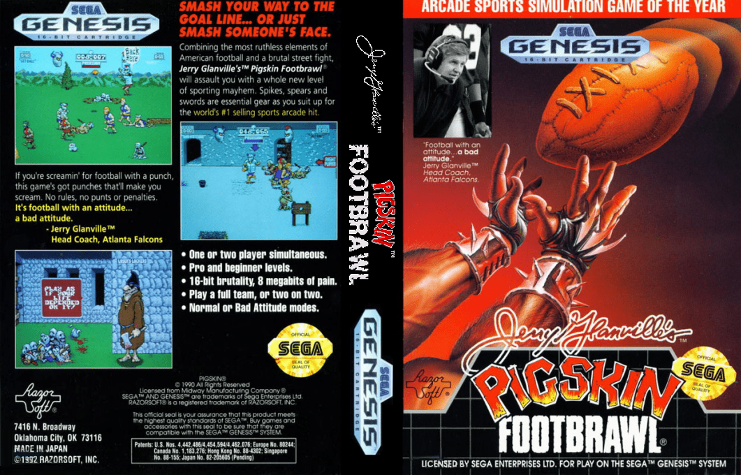 Jerry Glanville's Pigskin Footbrawl — box-texture (US)