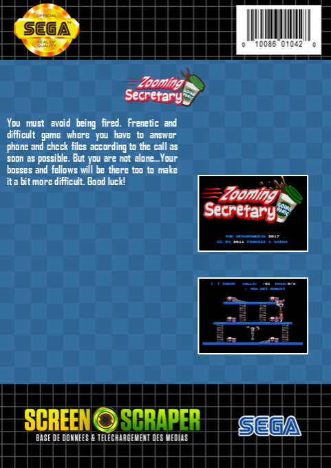 Zooming Secretary - Going Panic — box-2D-back (SS)