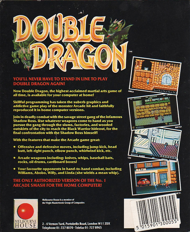 Double Dragon — box-2D-back (EU)