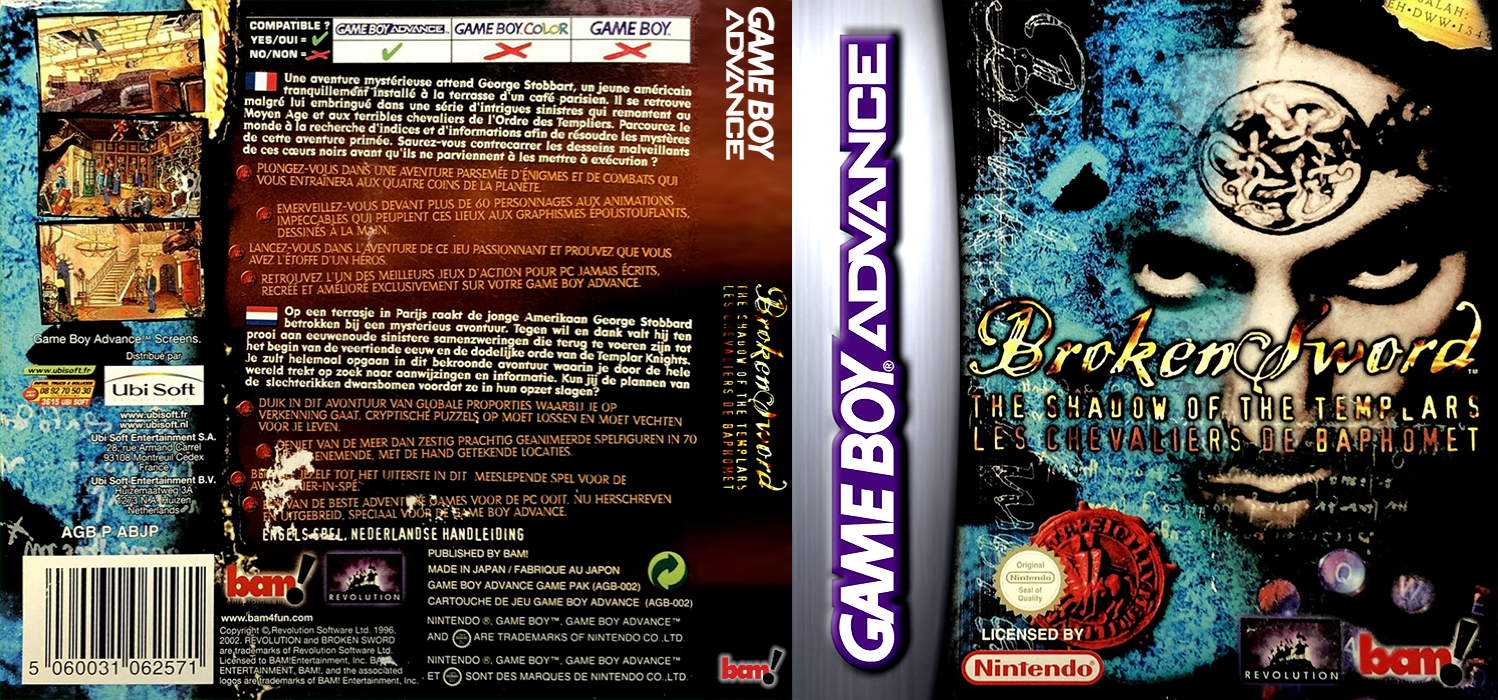 Broken Sword - The Shadow of the Templars — box-texture (EU)