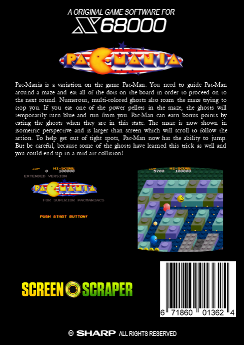 Pac-mania — box-2D-back (SS)