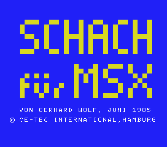 Schach für MSX-Computer — sstitle (DE)