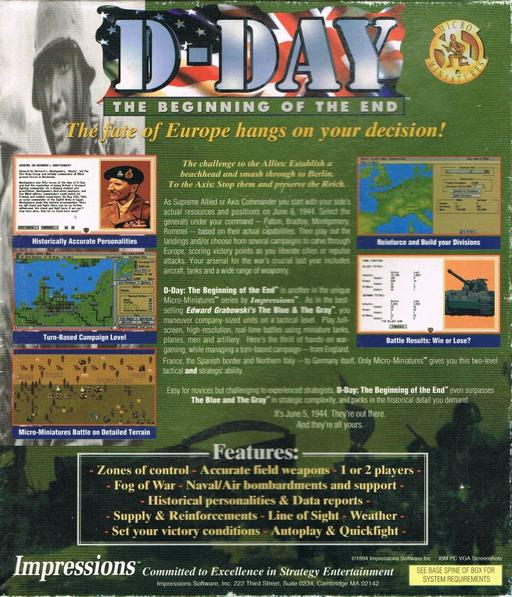 D-Day - The Beginning of the End — box-2D-back (EU)