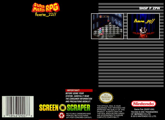 Super Mario RPG : Reserve 22 — box-2D-back (SS)
