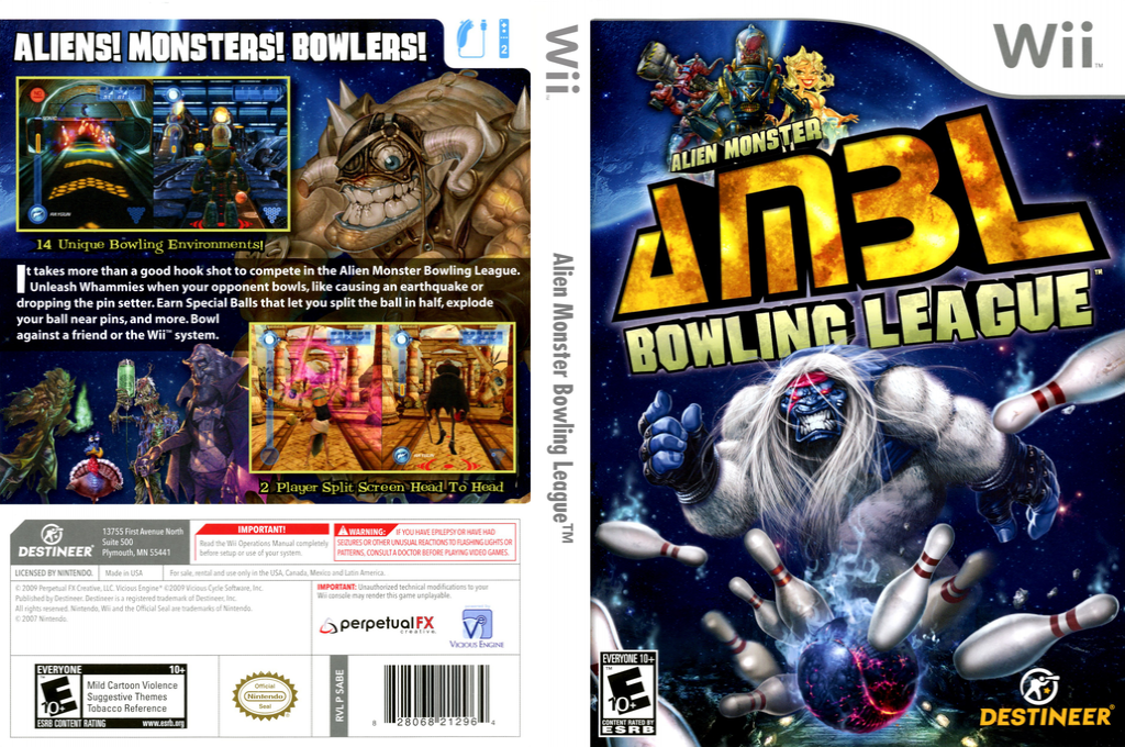 Alien Monster Bowling League — box-texture (US)