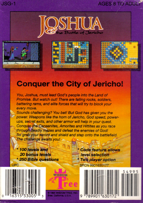 Joshua And The Battle Of Jericho — box-2D-back (US)
