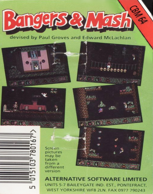 Bangers & Mash — box-2D-back (EU)