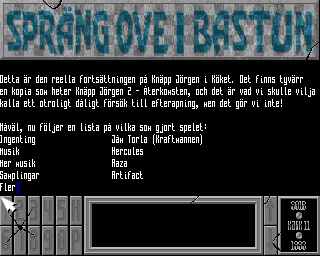 Spräng Ove I Bastun — ss (WOR)
