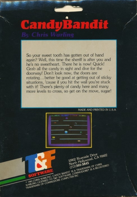 Candy Bandit — box-2D-back (US)