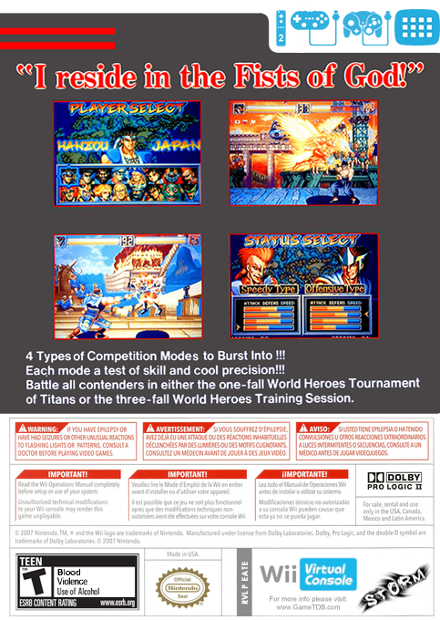 World Heroes 2 Jet — box-2D-back (US)