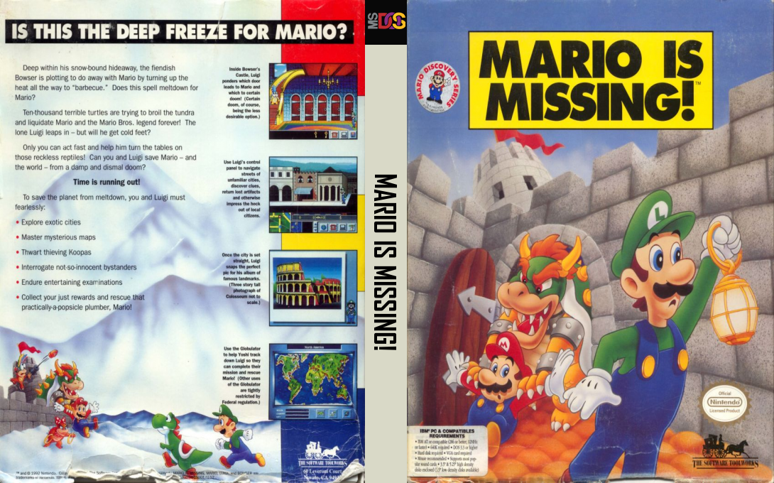 Mario Is Missing! — box-texture (US)