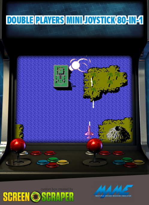 Double Players Mini Joystick 80-in-1 box art