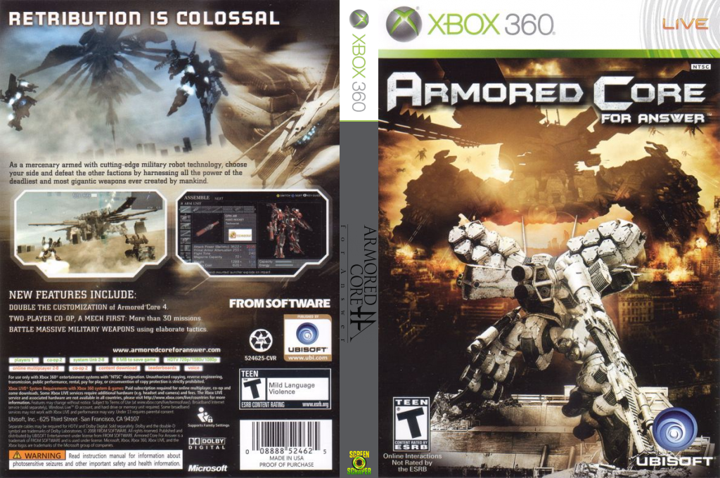 Armored Core - For Answer — box-texture (US)
