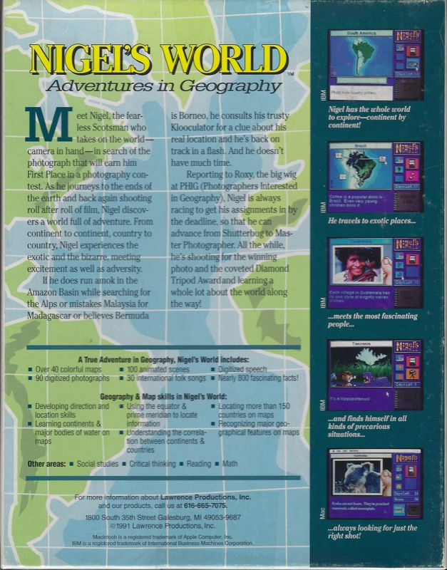 Nigel's World - Adventures in Geography — box-2D-back (US)