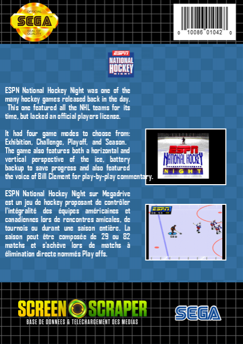 Espn National Hockey Night — box-2D-back (SS)