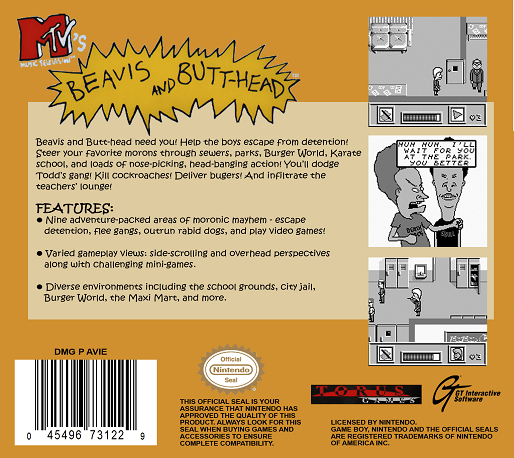 Beavis and Butt-Head — box-2D-back (US)