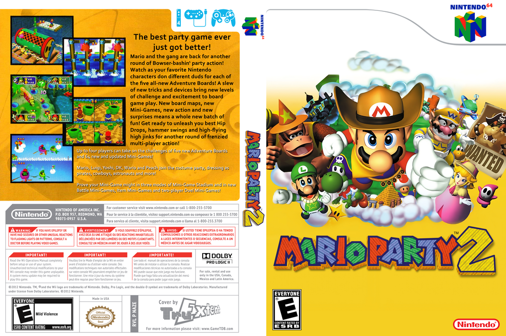 Mario Party 2 — box-texture (US)