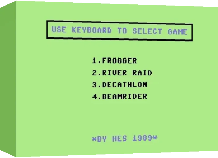 Frogger + River Raid + Activision Decathlon, The + Beamrider — box-3D (WOR)