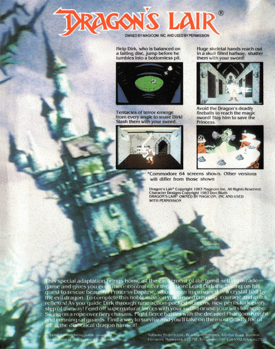 Dragon's Lair — box-2D-back (EU)