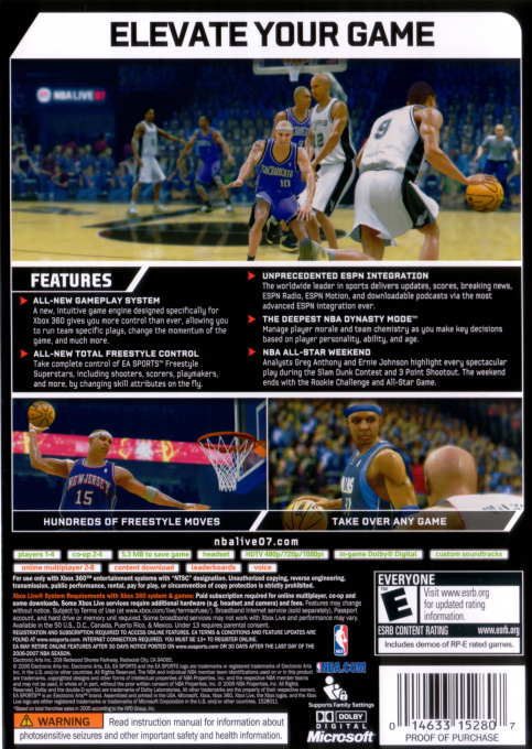 NBA Live 07 — box-2D-back (US)