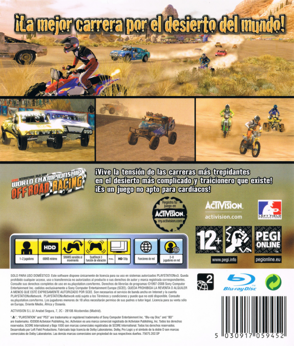 SCORE International Baja 1000 - World Championship Off Road Racing — box-2D-back (SP)
