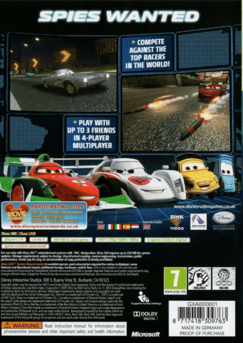 Disney-Pixar Cars 2 — box-2D-back (EU)