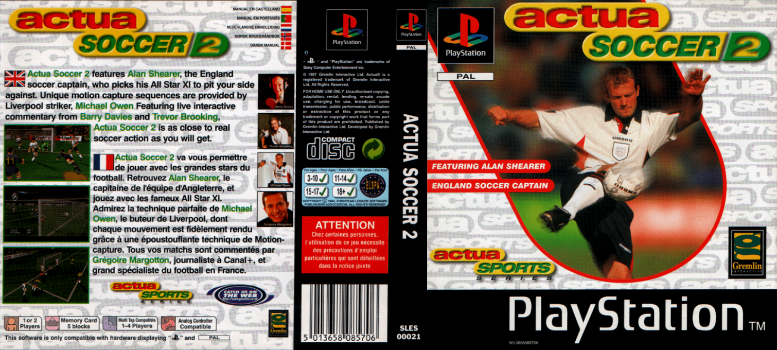 Actua Soccer 2 — box-texture (EU)