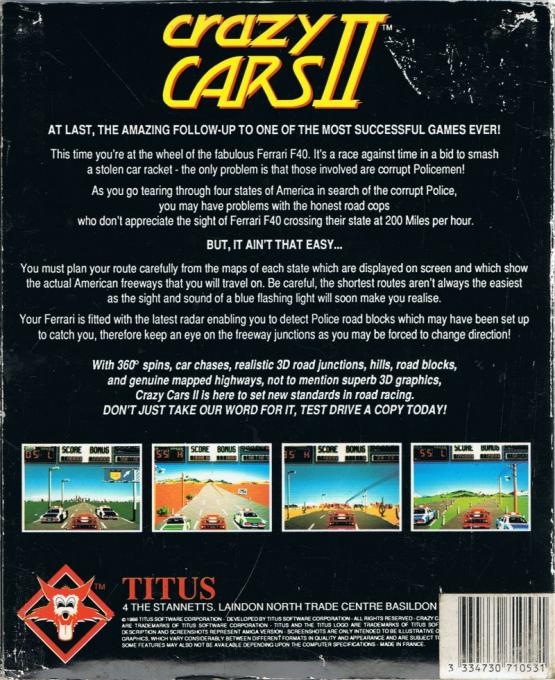 Crazy Cars 2 — box-2D-back (EU)