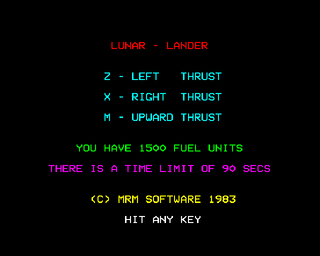 Lunar Lander — sstitle (EU)