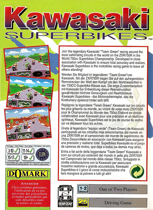 Kawasaki Superbike Challenge — box-2D-back (EU)
