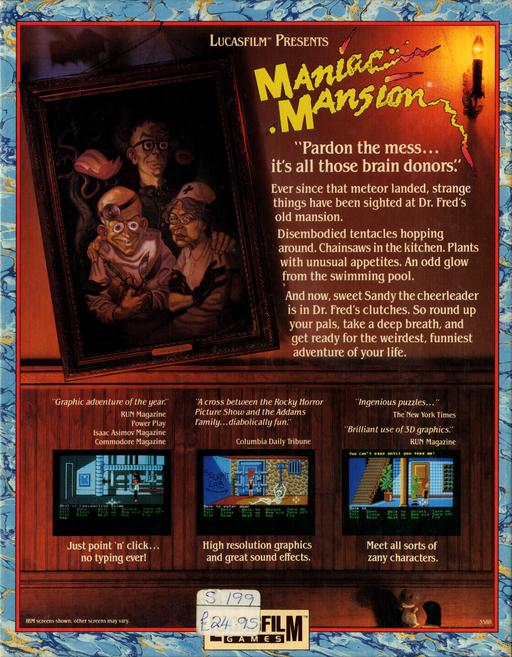 Maniac Mansion — box-2D-back (US)