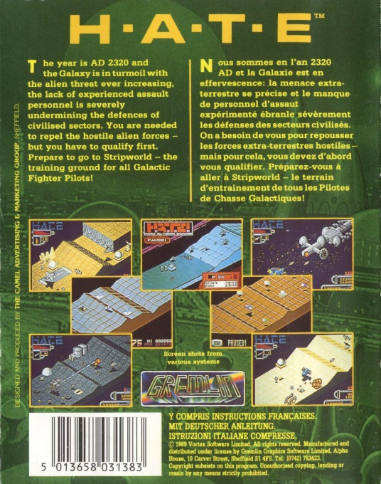 H.A.T.E - Hostile All Terrain Encounter — box-2D-back (EU)