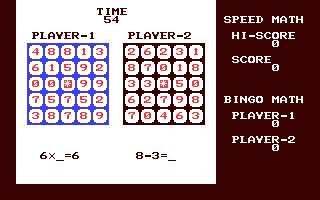 Speed/Bingo Math — sstitle (WOR)
