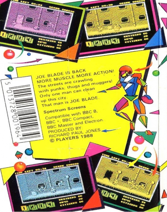 Joe Blade 2 — box-2D-back (EU)