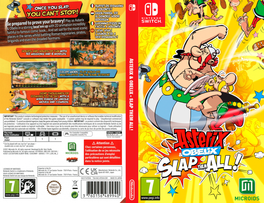 Asterix & Obelix - Slap them All! — box-texture (EU)