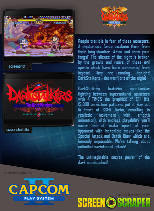 Darkstalkers: The Night Warriors — box-2D-back (SS)